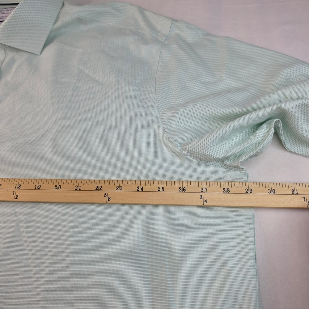 Charles Tyrwhitt French Cuff Dress Shirt Mens 19/37 Mint Green Classic Fit - Picture 4 of 7